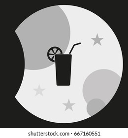 Goblet and cocktail tube icon.