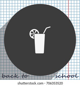 Goblet and cocktail tube icon.