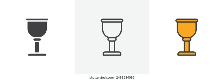 Goblet farbige Icon-Set. EPS 10