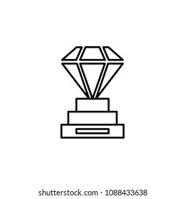 goblet of diamonds icon. Element of success and awards for mobile concept and web apps. Detailed goblet of diamonds icon can be used for web and mobile. Premium icon on white background