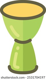 Goblet drum color icon. Rhythm music instrument