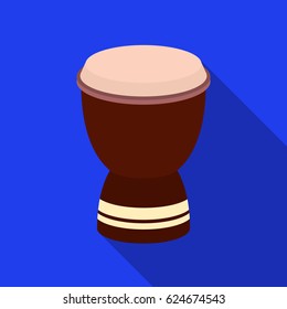 Goblet drum icon in flate style isolated on white background. Turkey symbol stock vector illustration.