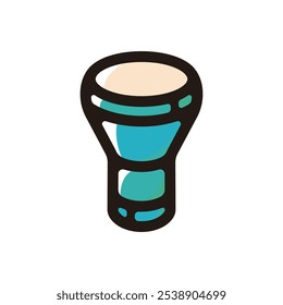 Goblet drum outline icon for graphic design, apps and websites