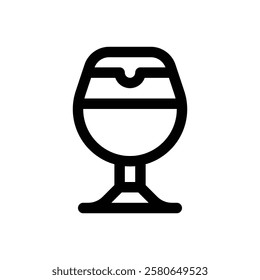 Goblet. Editable stroke vector icon.