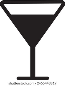 Goblet Glass Icon | Alcohol  Beverage Serve Glass | Restaurant | Icon Design 