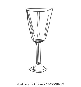 goblet glass transparent object isolated