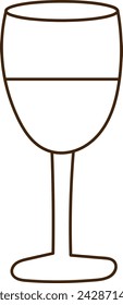 Goblet Hanukah Cup Doodle Vector Illustration