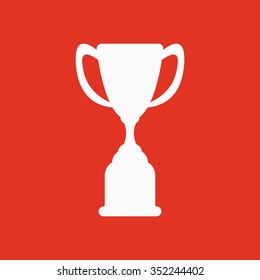 The goblet icon. Achievement symbol. Flat Vector illustration