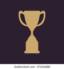 The goblet icon. Achievement symbol. Flat Vector illustration