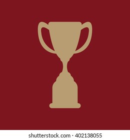 The goblet icon. Achievement symbol. Flat Vector illustration