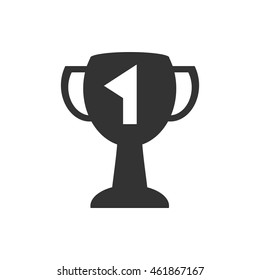 The goblet icon. Achievement symbol. Flat Vector illustration
