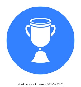 Goblet icon black. Single education icon from the big school, university black.