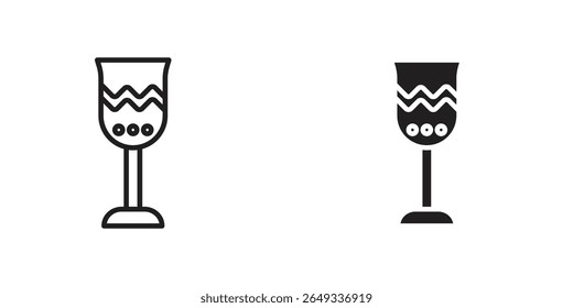 Goblet-Symbol Designillustrationen. Bearbeitbare Websymbole