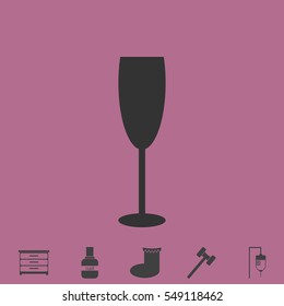 Goblet icon flat. Simple vector grey pictogram and bonus symbol