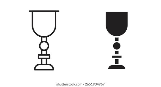Bechersymbol. Flach- und Strichausführung. Grafikelemente.