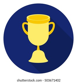 Goblet icon in flat style isolated on white background. School symbol stock vector illustration.