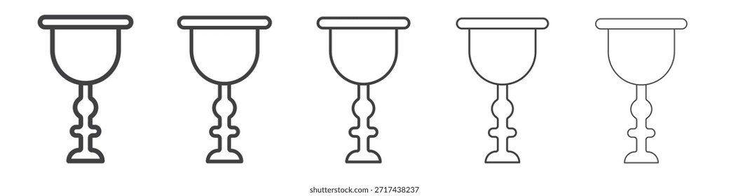Goblet-Symbol in linearen Strichen Konzept