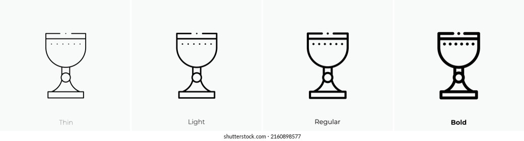 goblet icon. Linear style sign isolated on white background. Vector illustration.