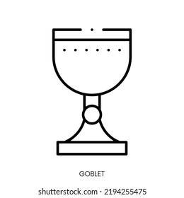 goblet icon. Linear style sign isolated on white background. Vector illustration