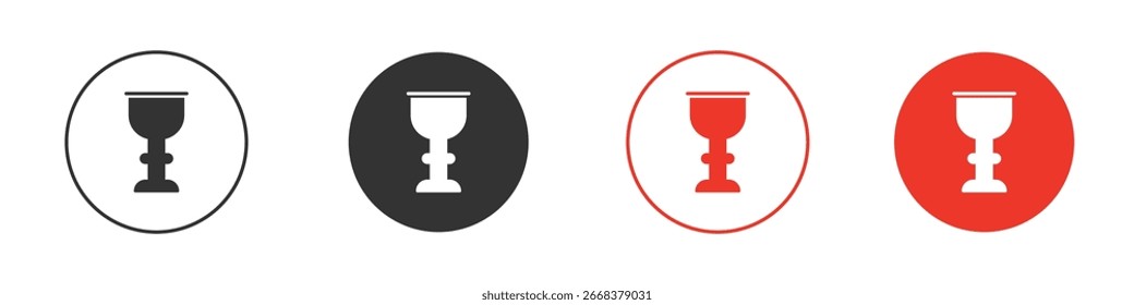 Goblet-Symbolpaket. Clipart Vectordesign
