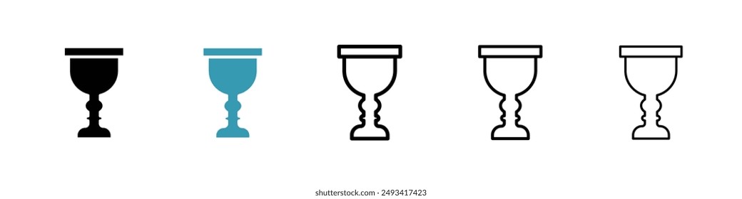 Becher-Icon-Pack. Linienart EPS 10