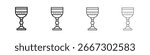 Goblet icon simple black vectors pack. Design infographic element