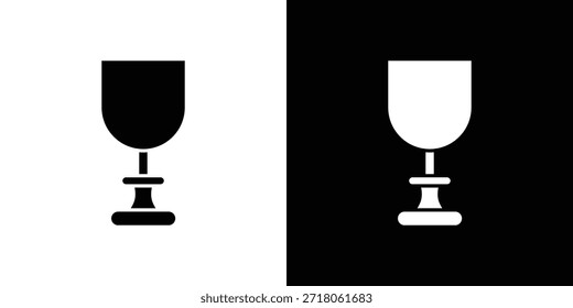 Bechersymbol. Einfaches, hochwertiges Piktogramm. Moderner solider Stil
