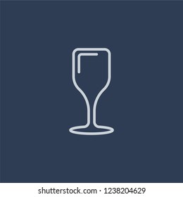 Goblet icon. Trendy flat vector line Goblet icon on dark blue background from Religion collection. 