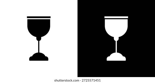 Icono de la copa en estilo lineal delgado de trazo de moda.