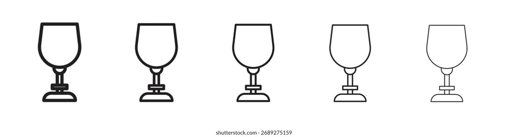 Goblet icon vector Art line Illustrations collection