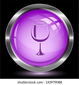 Goblet. Internet button. Vector illustration.