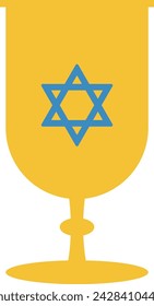 Goblet, Jewish, jews, kiddush cup, sabbath icon.