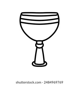 Goblet-Umrisssymbol, Vektorillustration