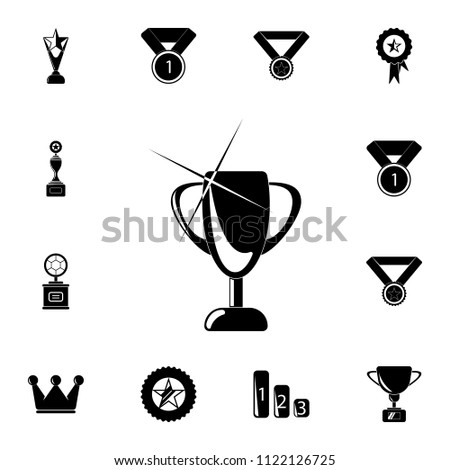 goblet with shine icon. Detailed set of Sucsess and awards icons. Premium quality graphic design sign. One of the collection icons for websites, web design, mobile app on white background