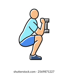 goblet squats fitness exercise leg color icon vector. goblet squats fitness exercise leg sign. isolated symbol illustration