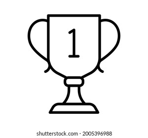 goblet trophy single isolated icon with outline style