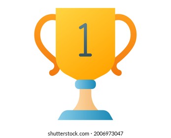 trofeo de goblet icono aislado único con estilo suave
