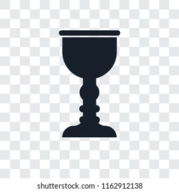 Goblet vector icon isolated on transparent background, Goblet logo concept