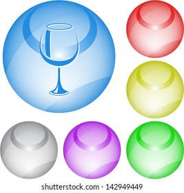 Goblet. Vector interface element.
