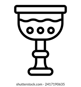 Goblet Vector Line Icon Design