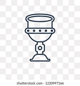 Goblet vector outline icon isolated on transparent background, high quality linear Goblet transparency concept can be used web and mobile