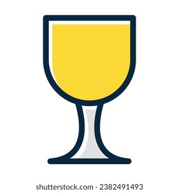 Goblet Vector Thick Line Filled Dark Colors Icons For Personal And Commercial Use.
