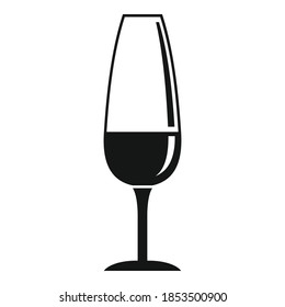 Goblet wineglass icon. Simple illustration of goblet wineglass vector icon for web design isolated on white background