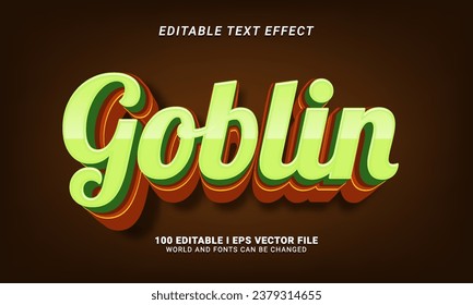 goblin 3d style text effect