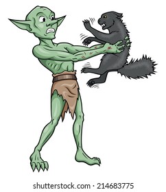 Goblin with Black Cat