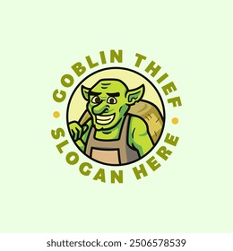 Goblin cartoon mascot character logo design