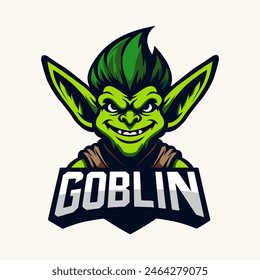 Goblin esport mascot logo vector illustration template design