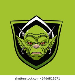 Goblin esport mascot logo vector illustration template design