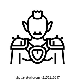 goblin fairy tale line icon vector. goblin fairy tale sign. isolated contour symbol black illustration