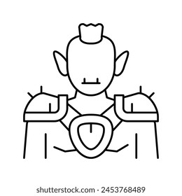 goblin fairy tale line icon vector. goblin fairy tale sign. isolated contour symbol black illustration